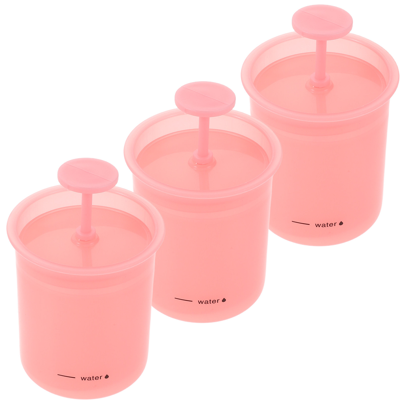 Skincare Pink - 3 個の洗顔フォーマー手動ポータブルバブルメーカーピンク洗顔料泡立てボトルスキンケアツール旅行用