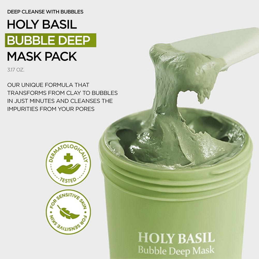 Bentonite Clay Mask - 炭酸バブルスミアフェイスマスク天然クレイディープクレンジング毛穴角質除去黒ずみオイルコントロールブライトニングリフレッシュスキンマスク