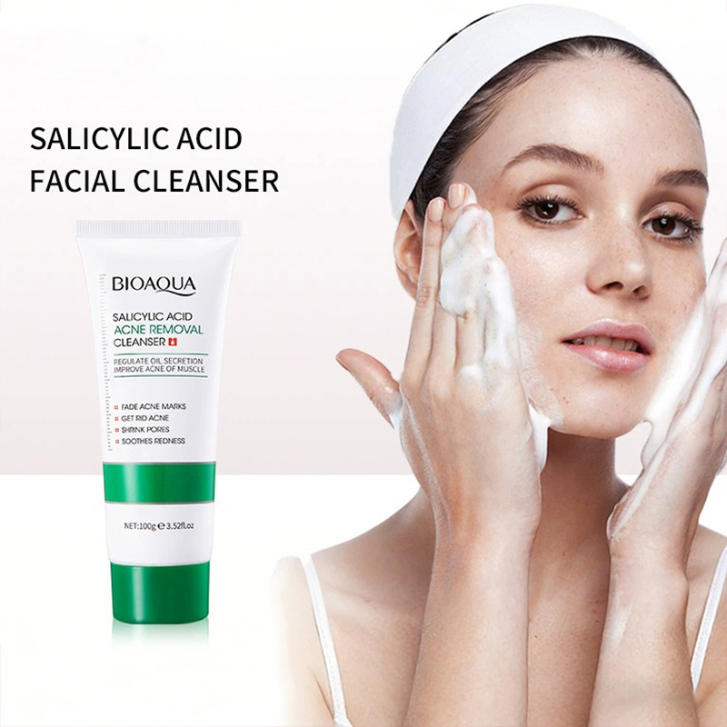 Salicylic Acid Cleanser - BIOAQUA サリチル酸洗顔料 保湿オイルコントロールスキンケア洗顔フォーム フェイスウォッシュ スキンケア
