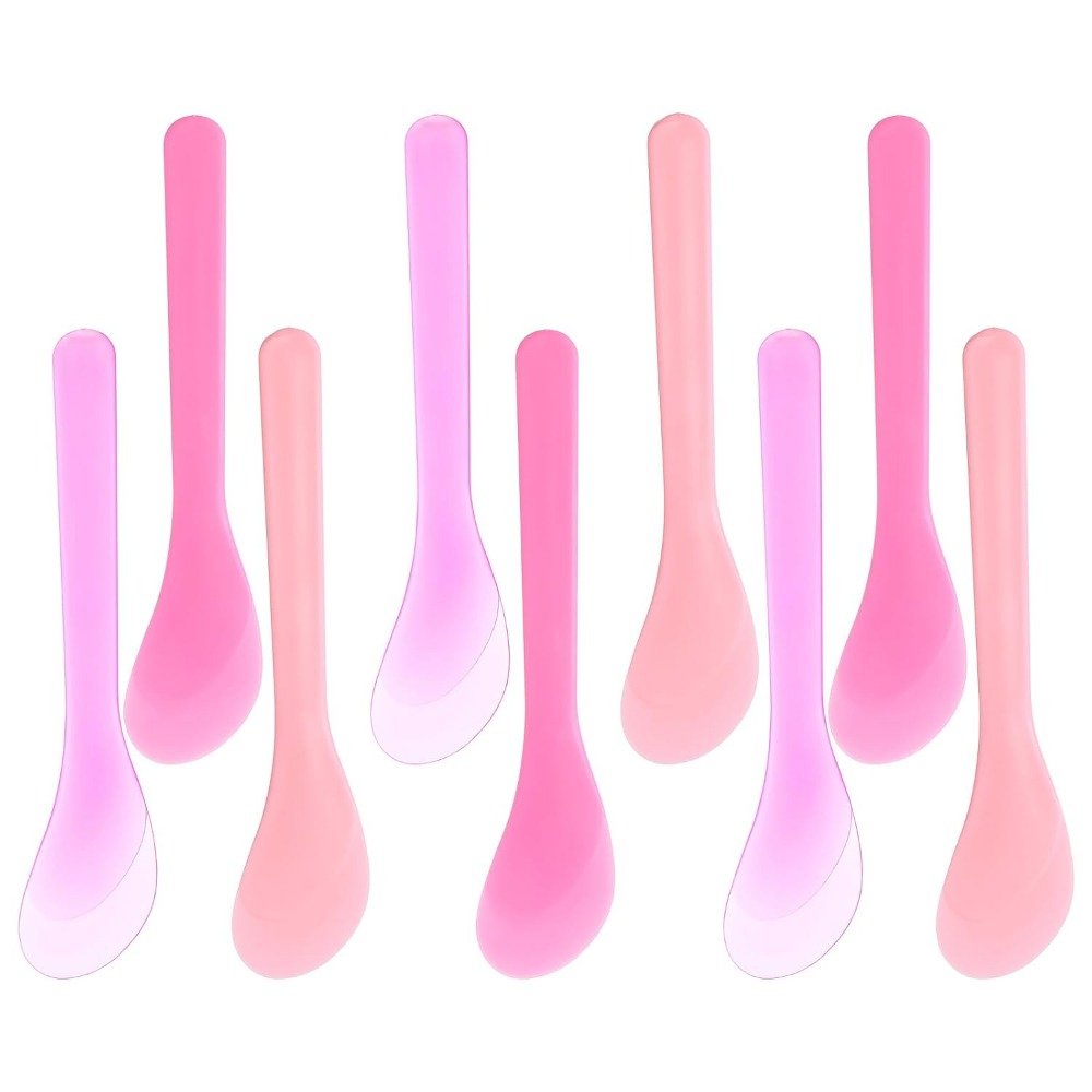 Skincare Pink - 9ピース ピンク フェイシャル スパチュラセット メイクアップ、コスメ、DIYスキンケア用