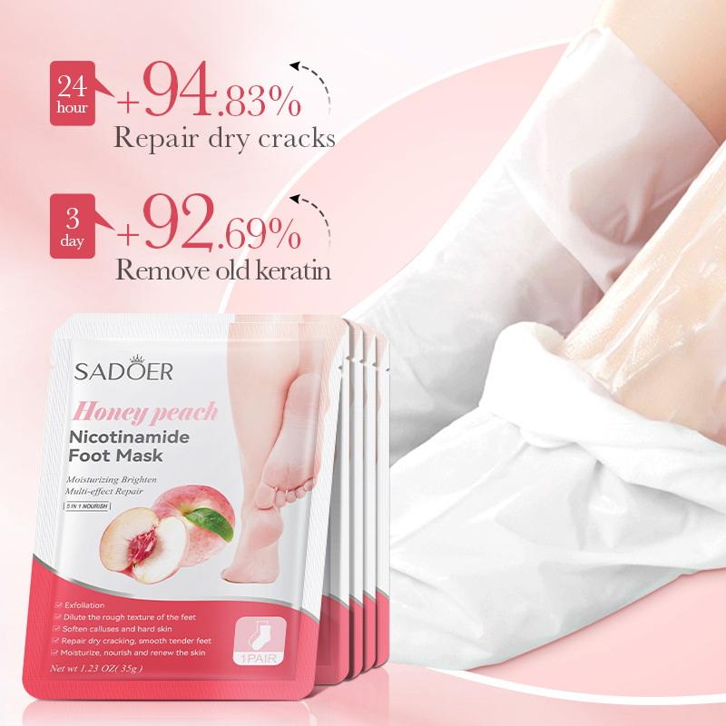 Skincare Exfoliating - 1ペア SADOER フルーツフットマスク 保湿フットピーリングマスク 角質除去 フットスキンケア