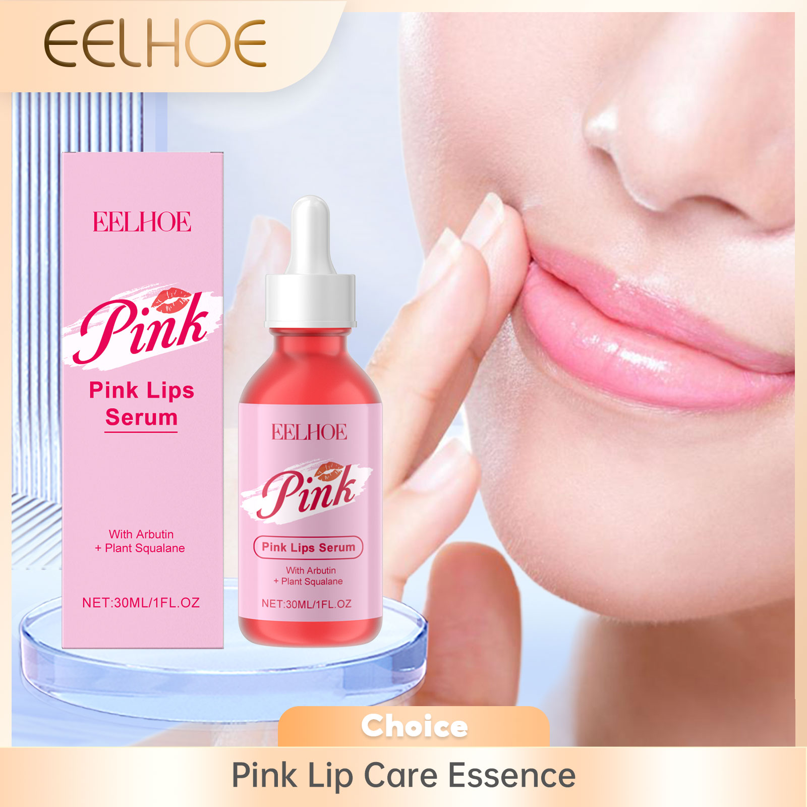 Skincare Pink - EELHOE ピンクリップケア血清角質除去長期的な深い水分補給明るく色素修復保湿リップエッセンス 30 ミリリットル