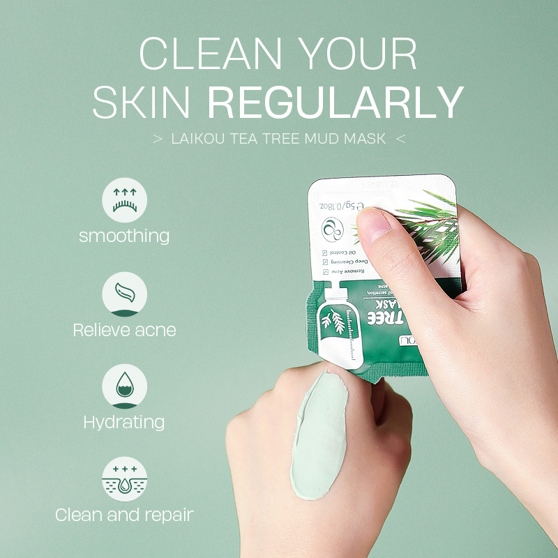 30 個ティーツリー泥マスクディープクレンジングオイルコント - Bentonite Clay Mask のレビューと価格
