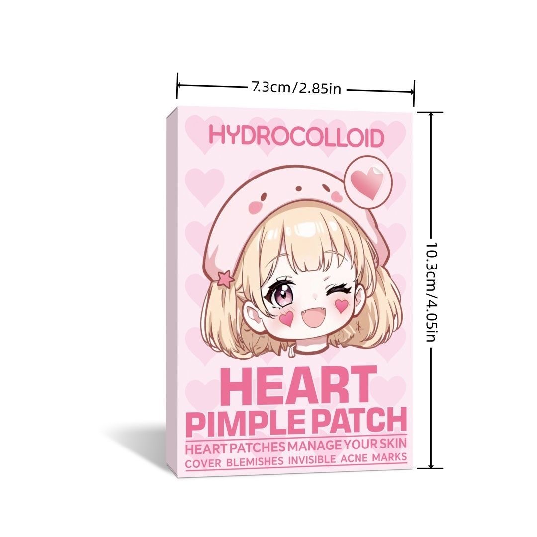 200枚入り 可愛いピンクのハート型ニキビパッチ、ハイドロコ - Skincare Pink のレビューと価格