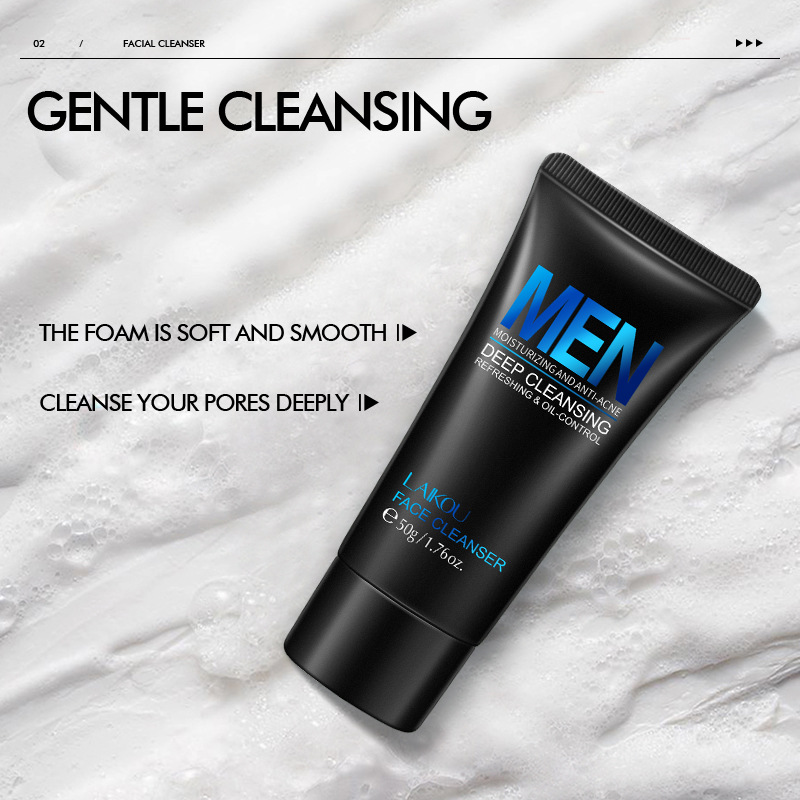Laikou-男性用フェイシャルクリーナー,保湿,フェイスケ - Salicylic Acid Cleanser のレビューと価格