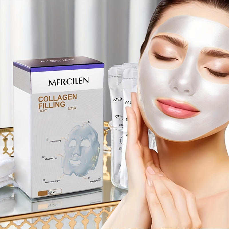 20 個メルシレンコラーゲンピーリングフェイシャルマスク抗し - Bentonite Clay Mask のレビューと価格