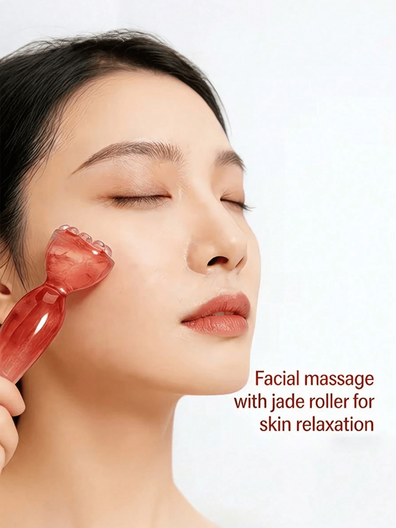 1個入り ピンクの手動フェイシャルマッサージツール、顔、首、 - Skincare Pink のレビューと価格