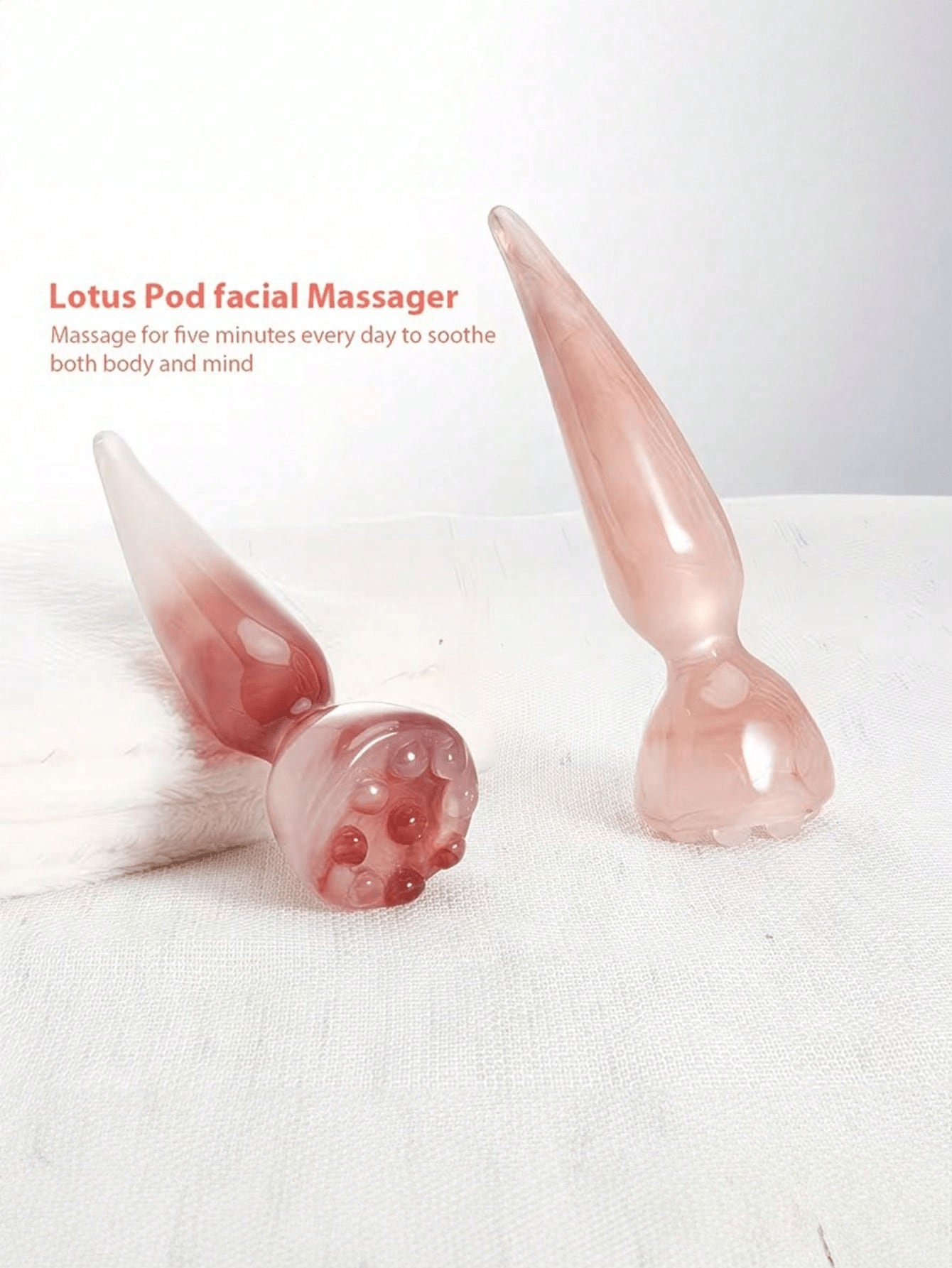 1個入り ピンクの手動フェイシャルマッサージツール、顔、首、 - Skincare Pink のレビューと価格