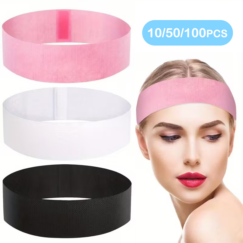 10/50/100 個使い捨てヘッドバンドスパサロンフェイシ - Skincare Pink のレビューと価格