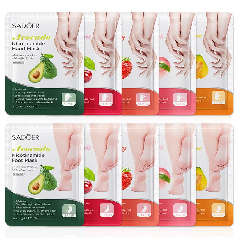 1ペア SADOER フルーツフットマスク 保湿フットピーリ - Skincare Exfoliating のレビューと価格