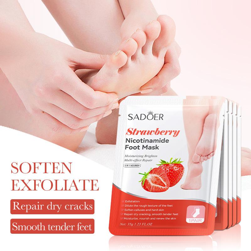 1ペア SADOER フルーツフットマスク 保湿フットピーリ - Skincare Exfoliating のレビューと価格